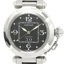 Cartier — Cartier Pasha C Big Date W31053M7 Excellent Automatic SS Black Dial 35mm — Watch — resale