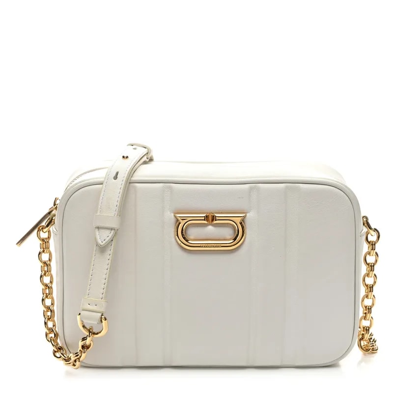 Salvatore Ferragamo — Quilted Medium Camera Case Optic — Handbag — resale