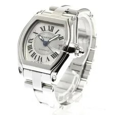 Cartier — Cartier Roadster LM W62000V3 38mm SS Silver Dial Automatic Date #C376 — Watch — resale