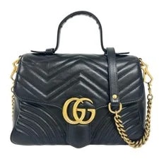Gucci — Gucci GG Marmont Small Top 498110 Bla... GZl1ku38 — Handbag — resale