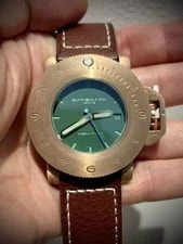 Panerai — Batiscafo Zero45 Bronze Dive + Panerai-style Canvas and Leather Straps — Watch — resale