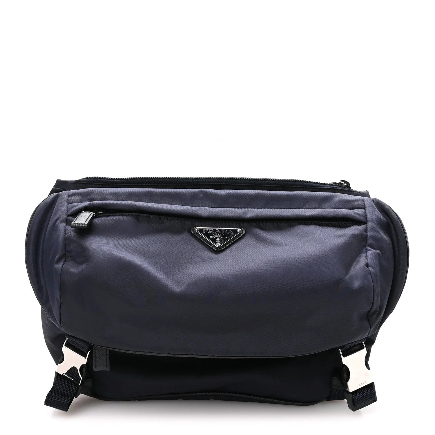 Prada — Double Snap Buckle Zip Flap — Handbag — resale