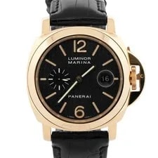 Panerai — Papers Panerai Luminor Marina PAM00140 18K Yellow Gold Carbon 44mm PAM140 BOX — Watch — resale