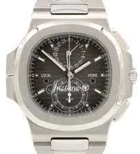 Patek Philippe — Patek Philippe Nautilus Travel Time Chronograph Steel Grey 5990/1A-001 Box/paper — Watch — resale