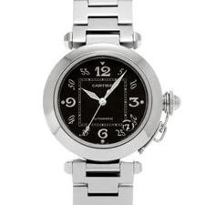 Cartier — Cartier Pasha C W31043M7 ( 2324) 35mm Stainless Steel Black #WW4868 — Watch — resale