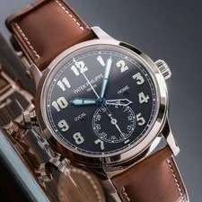 Patek Philippe — Patek Philippe Calatrava 42mm White Gold Blue Dial Leather Strap 5524G-001 — Watch — resale