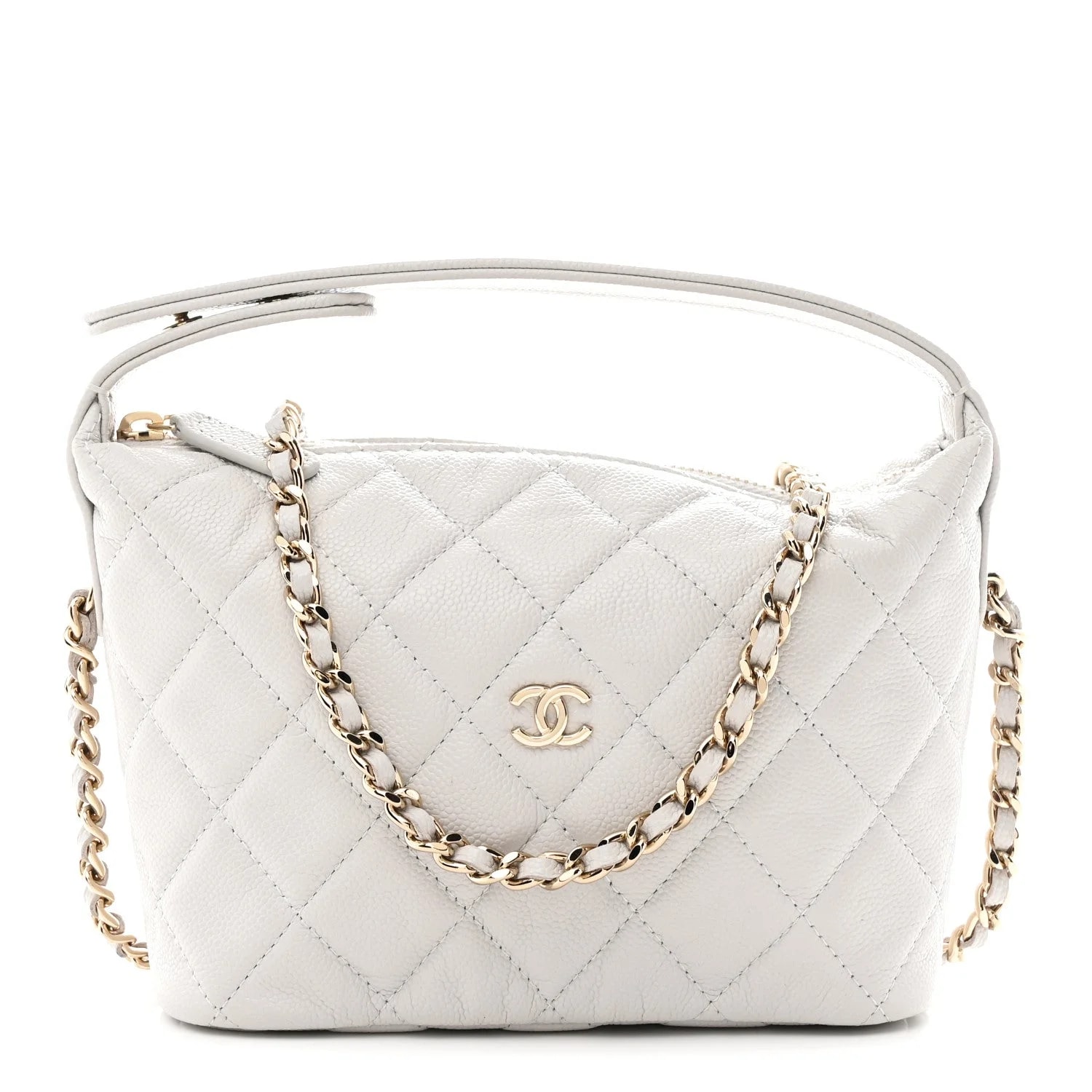 Chanel — Shiny Hobo With Chain Light — Handbag — resale