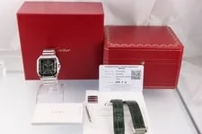 Cartier — Cartier Santos de LM Green Dial WSSA0062 Automatic Full Set T00211 — Watch — resale