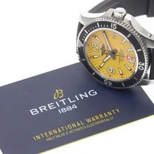Breitling — Breitling Super Ocean 42 A17366 42mm SS Rubber Yellow Dial Automatic Date #C250 — Watch — resale