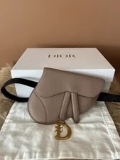 Dior — Christian Dior Limited Edition Nude Mini Saddle Belt — Handbag — resale