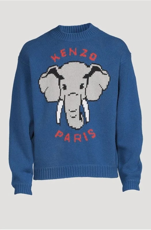 Kenzo — Kenzo Elephant -Blend Sweater. — streetwear — resale