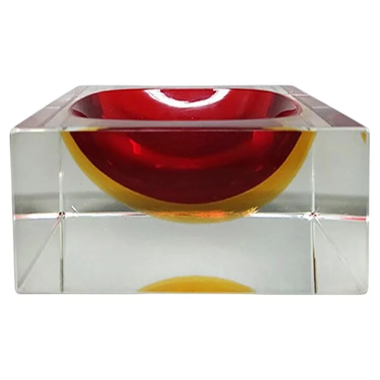 Flavio Poli, Seguso — 1960s Mid-Century Modern Flavio Poli for Seguso Sommerso Murano Glass Bowl / Cat — decorative_object — resale