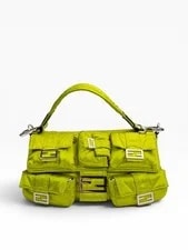 Fendi — Fendi 2022 Runway 25th Anniversary Multipocket Baguette Wasabi Belt Crossbody — Handbag — resale