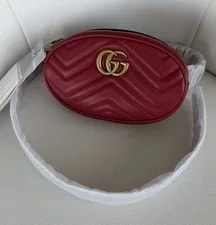 Gucci — NEW Authentic Gucci GG Marmont Matelassé Belt – Hibiscus — Handbag — resale