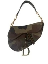 Dior — Y2K Christian Dior Camo Saddle 2001 CD Hardware — Handbag — resale