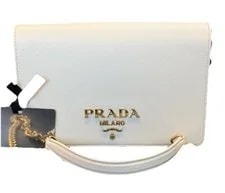 Prada — Authentic Prada Logo Wallet on Chain Crossbody — Handbag — resale