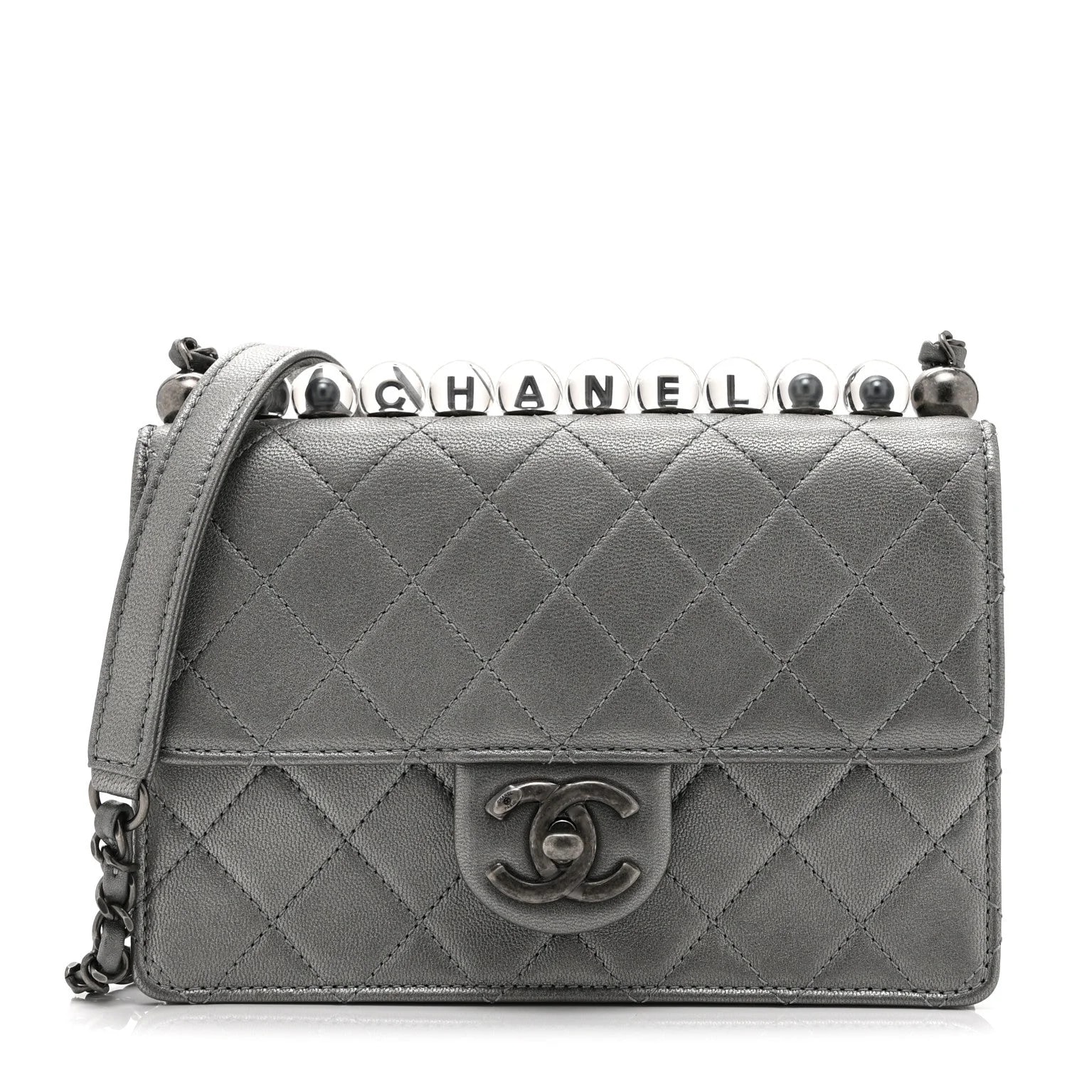 Chanel — Metallic Small Chic Pearls Flap — Handbag — resale