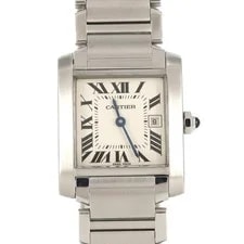 Cartier — Authentic Cartier Tank Française MM Date W51011Q3 Stainless Steel Quartz #2... — Watch — resale