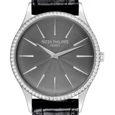 Patek Philippe — Patek Philippe Calatrava White Gold Gray Dial Diamond 4897G — Watch — resale