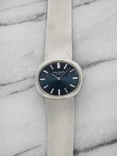 Patek Philippe — 1972 Patek Philippe Ellipse 3781/1 18K WG Blue Sunburst Dial Manual 32mm — Watch — resale