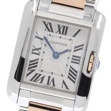 Cartier — Cartier Tank Anglaze SM W5310036 Silver Dial Quartz Watch_950688 — Watch — resale