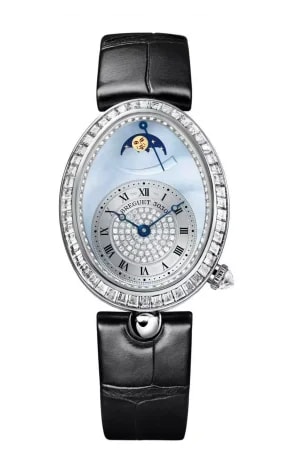Worldofluxuryus — Breguet Reine de Naples Moon Phase 18K White Gold & Diamonds Lady's — Watch — resale