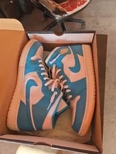 Air Jordan — Size 13 - Air Jordan 1 Mid Aquatone — Sneaker — resale