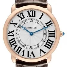 Cartier — Cartier Ronde Louis Rose Gold Silver Dial W6801004 — Watch — resale