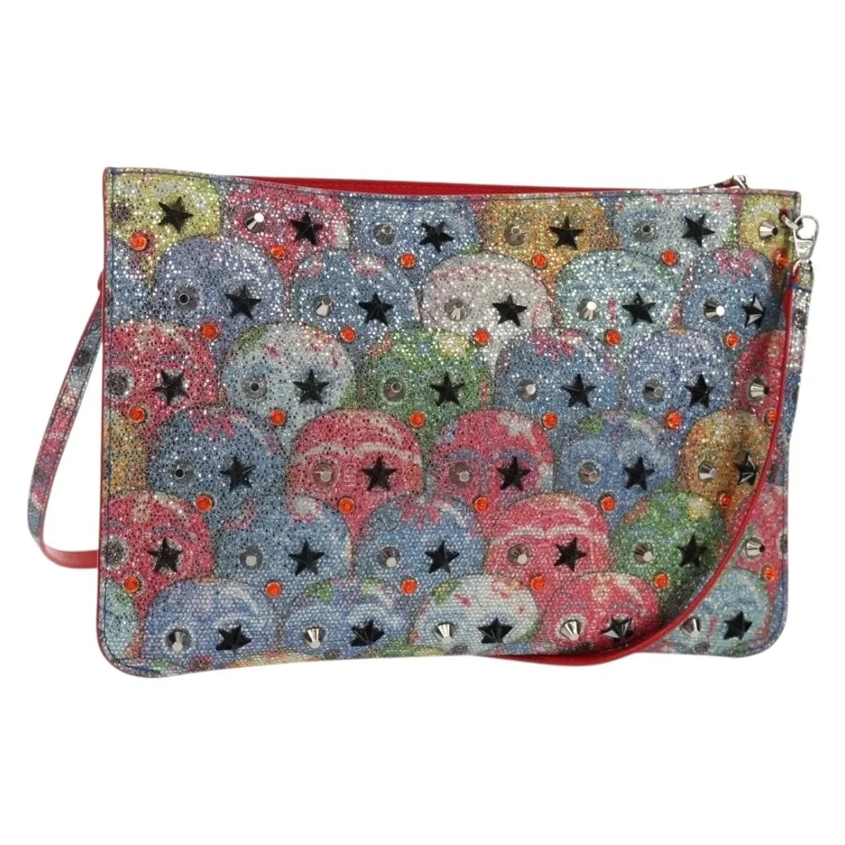 Christian Louboutin — Christian Louboutin Loubiclutch Spiked Printed — Handbag — resale