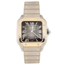 Cartier — Cartier Santos Large Steel & Yellow Gold Gray Dial 47.5x39.8mm W2SA0030 — Watch — resale