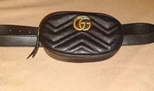 Gucci — Gucci GG Marmont Chevron Belt Zip, Card — Handbag — resale