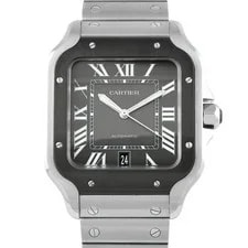 Cartier — Cartier Santos Large Model Black Adlc Steel WSSA0037 — Watch — resale