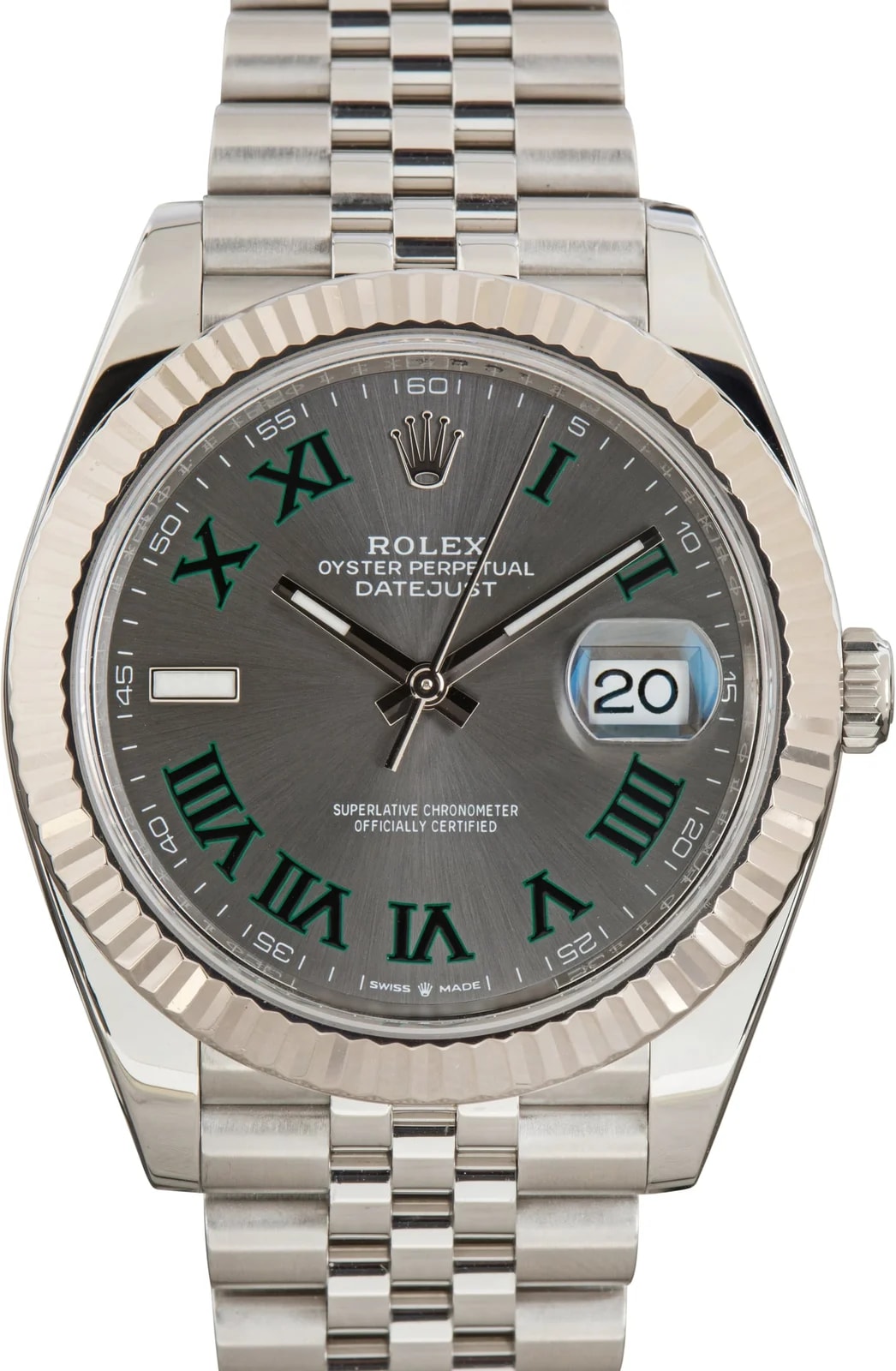 Rolex — Rolex Datejust 41 Steel Ref 126334 Wimbledon Dial — Watch — resale