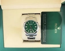Rolex — 2023 Rolex Oyster Perpetual 124300 Green Dial SS Oyster With Papers 41mm — Watch — resale