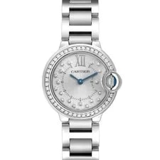 Cartier — Cartier Ballon Bleu Diamond Steel Quartz W4BB0034 Box Card — Watch — resale