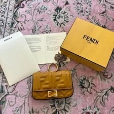 Fendi — Fendi Nano Baguette Embossed Chain Auth — Handbag — resale