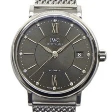 IWC — IWC Portofino IW458110 Steel 12 Diamond Indices Sunray Gray Dial — Watch — resale