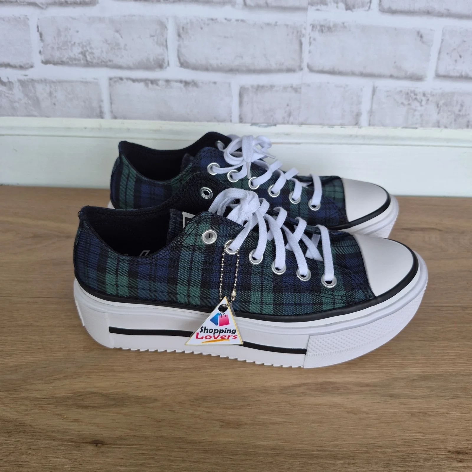 Converse — ⭐Converse Lift Double Stack Platform Plaid 8.5 Shoes S — Sneaker — resale
