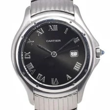 Cartier — Cartier Panthere Cougar LM W35016F8 Date Black Dial Quartz R — Watch — resale