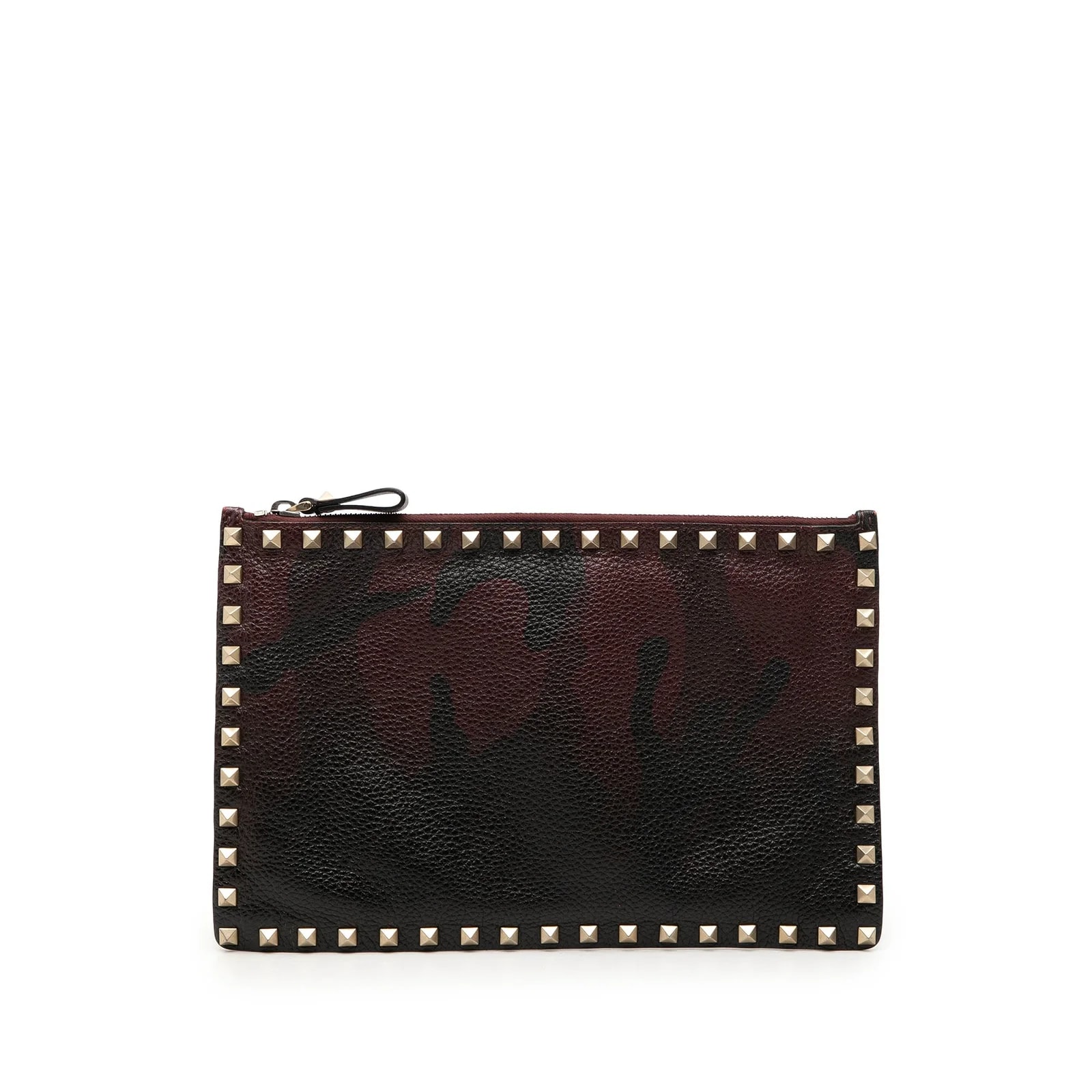 Valentino — Grained Rockstud Camouflage Zip — Handbag — resale