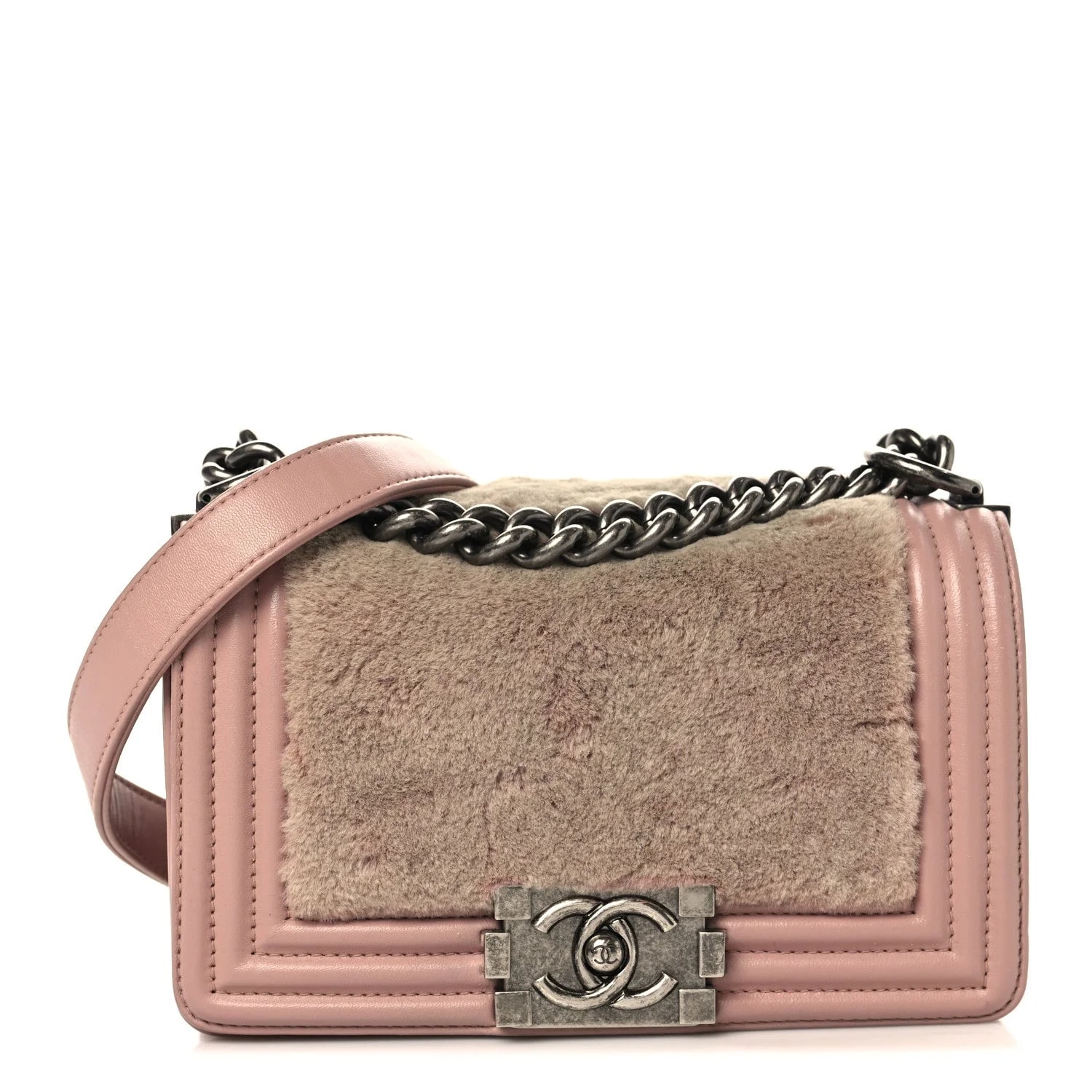 Chanel — Fur Small Boy Flap — Handbag — resale