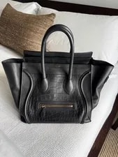 Celine — Auth Large Celine Phantom Matte Embossed Calf Luggage — Handbag — resale