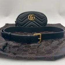 Gucci — Gucci GG Marmont Matelasse Belt 476434 Auth 2551 — Handbag — resale