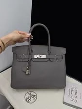 Hermès — Auth Hermès Birkin 30 Asphalte Top Handle — Handbag — resale