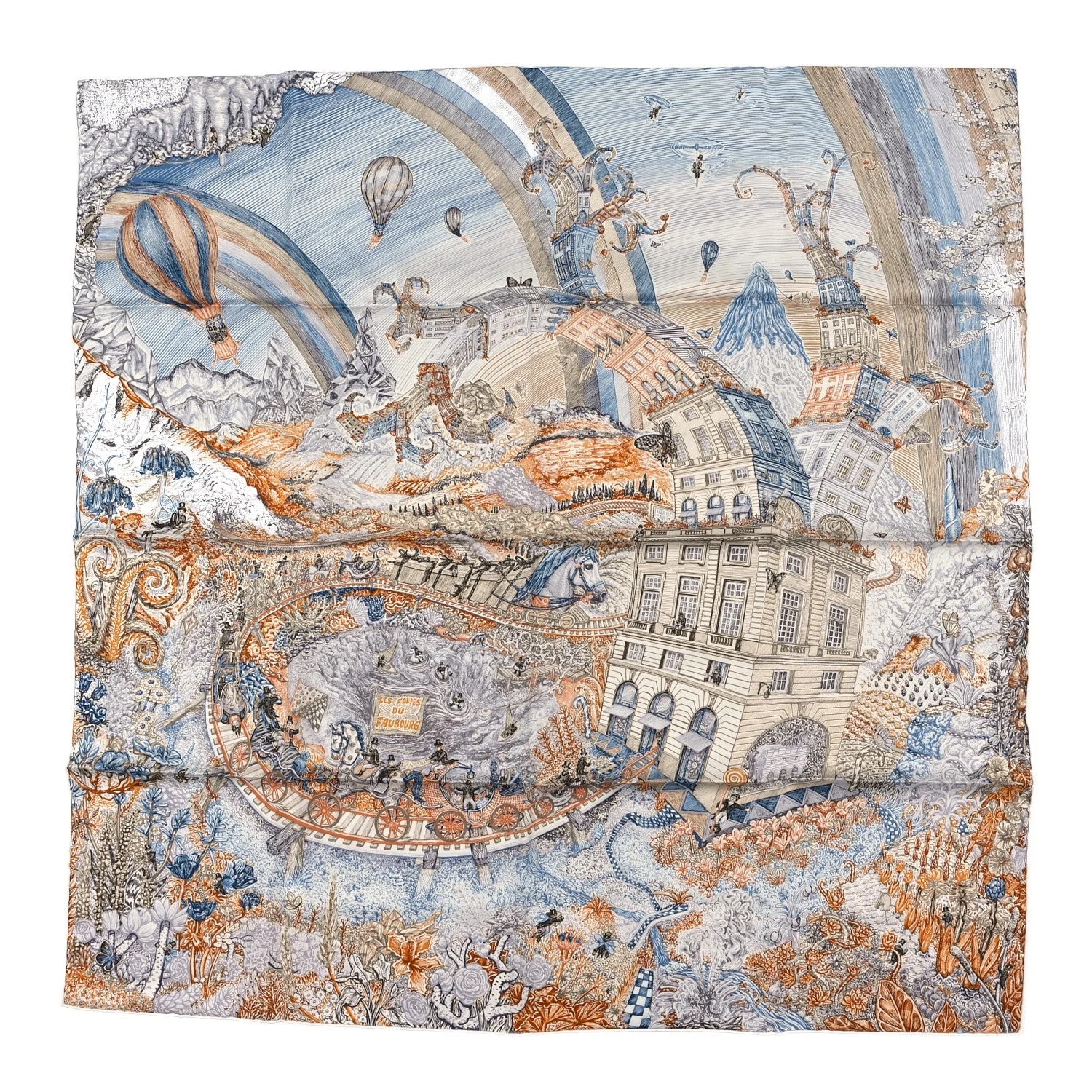 Hermès — les Folies du Faubourg Scarf 90 Jean Cannelle — Accessory — resale