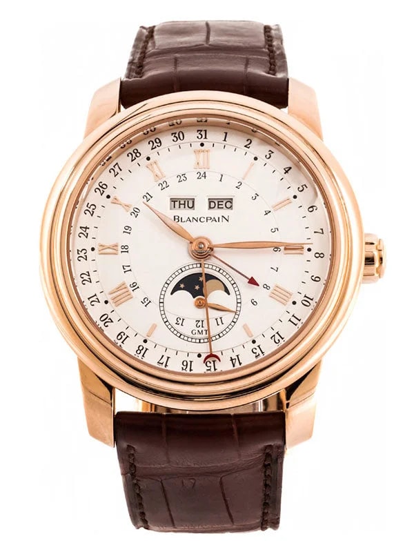 Worldofluxuryus — Blancpain le Brassus GMT Complete Calendar 18K Rose Gold — Watch — resale