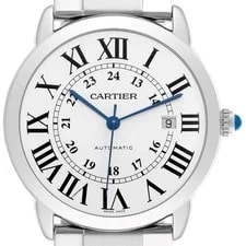 Cartier — Cartier Ronde Solo XL Steel Silver Dial W6701011 Box Card — Watch — resale