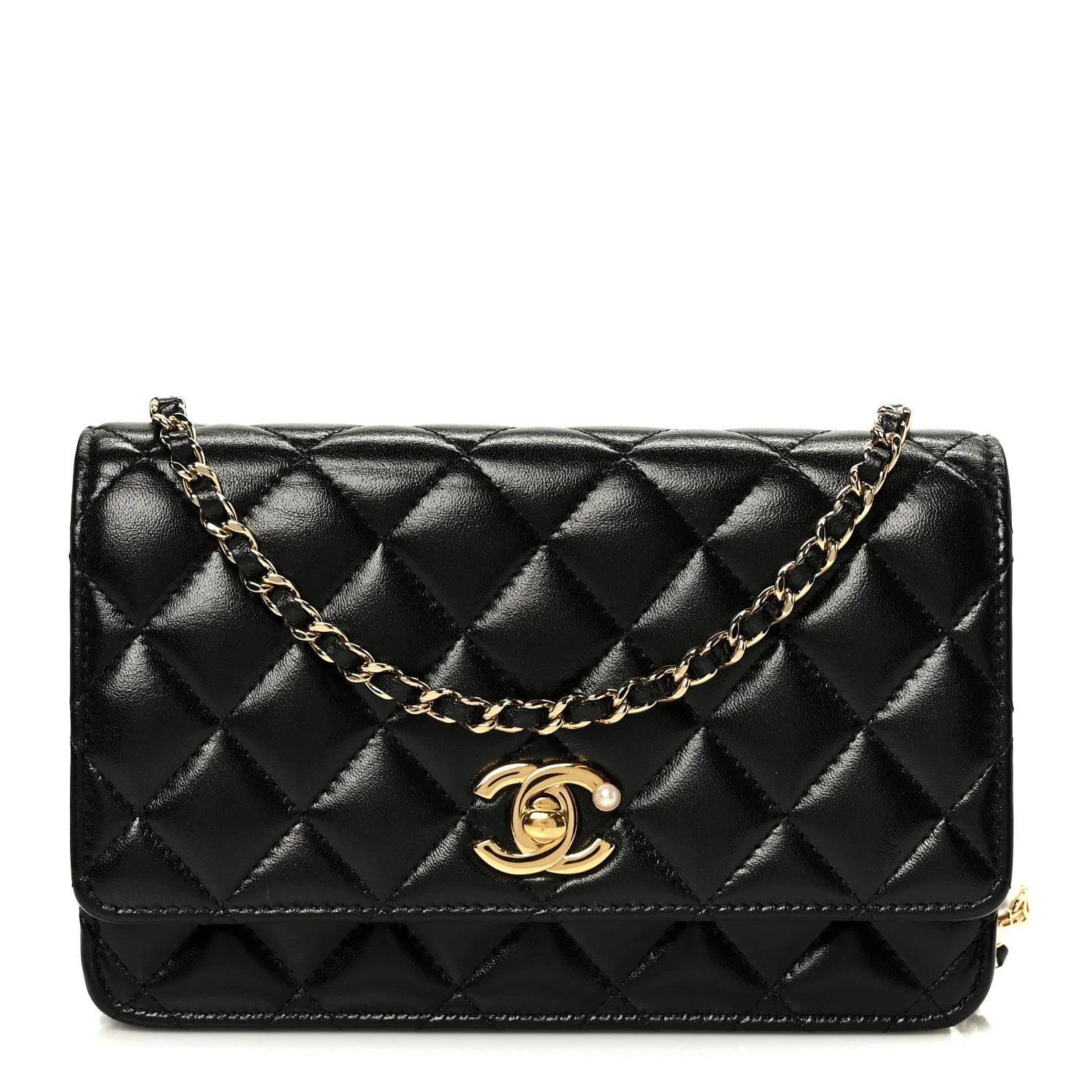 Chanel — Shiny CC Wallet on Chain WOC — Handbag — resale
