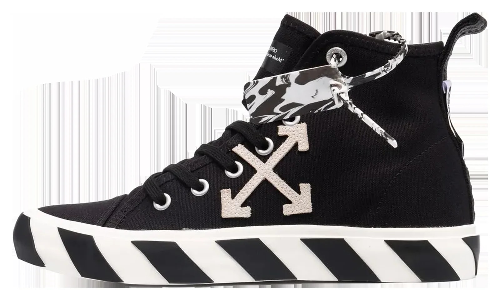 Off-White — Vulcanised Mid Top " OMIA119F21FAB001 1001 — Sneaker — resale