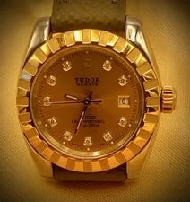 Tudor — Tudor Classic Date Auto . 28mm Gold Dial With Diamonds Ref: 22013. — Watch — resale